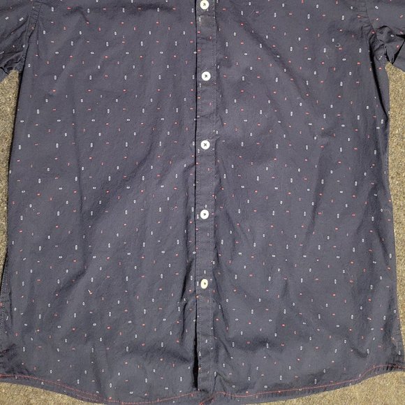 Steel & Jelly Dark Blue Button up, short sleeve Casual Shirt Large - Picture 2 of 4